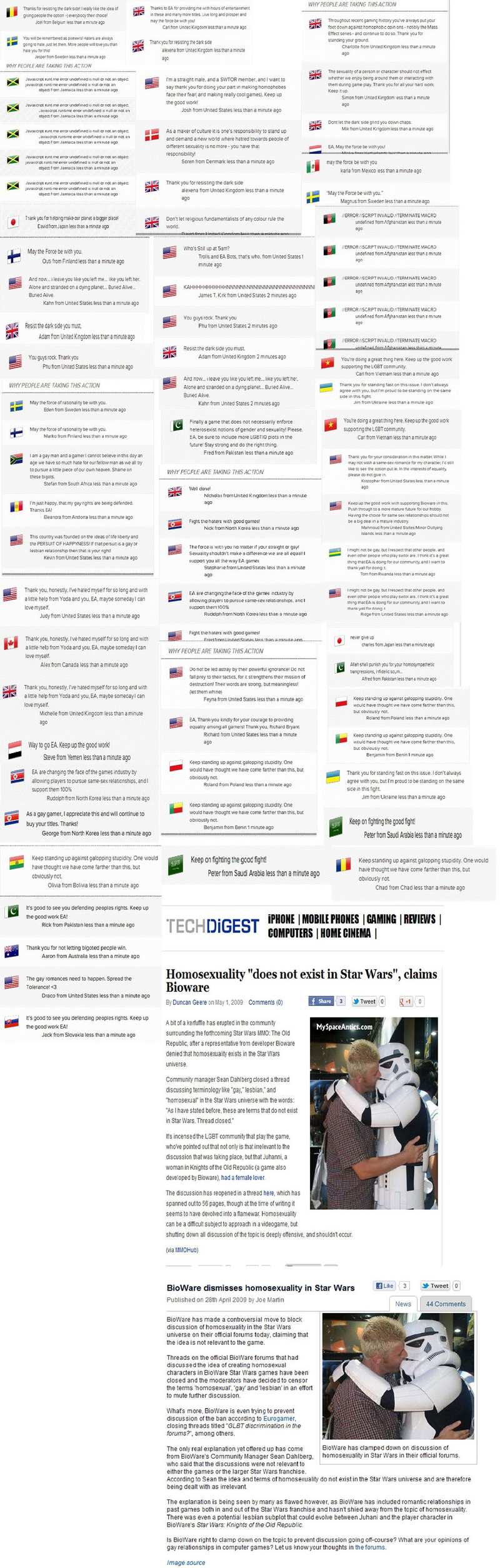 Illustration for article titled Anti-Gay Star Wars Complainers Now Complaining About Spambots